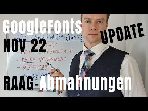 UPDATE: Neue Google Fonts Abmahnungen RAAG Kanzlei Januszewski Nov. 2022
