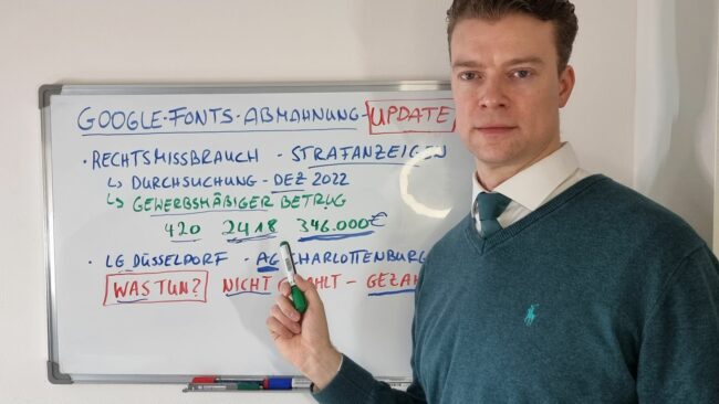 Google Fonts Abmahnung Update